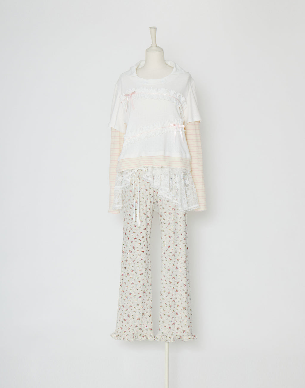 Lolime frill layered hood top