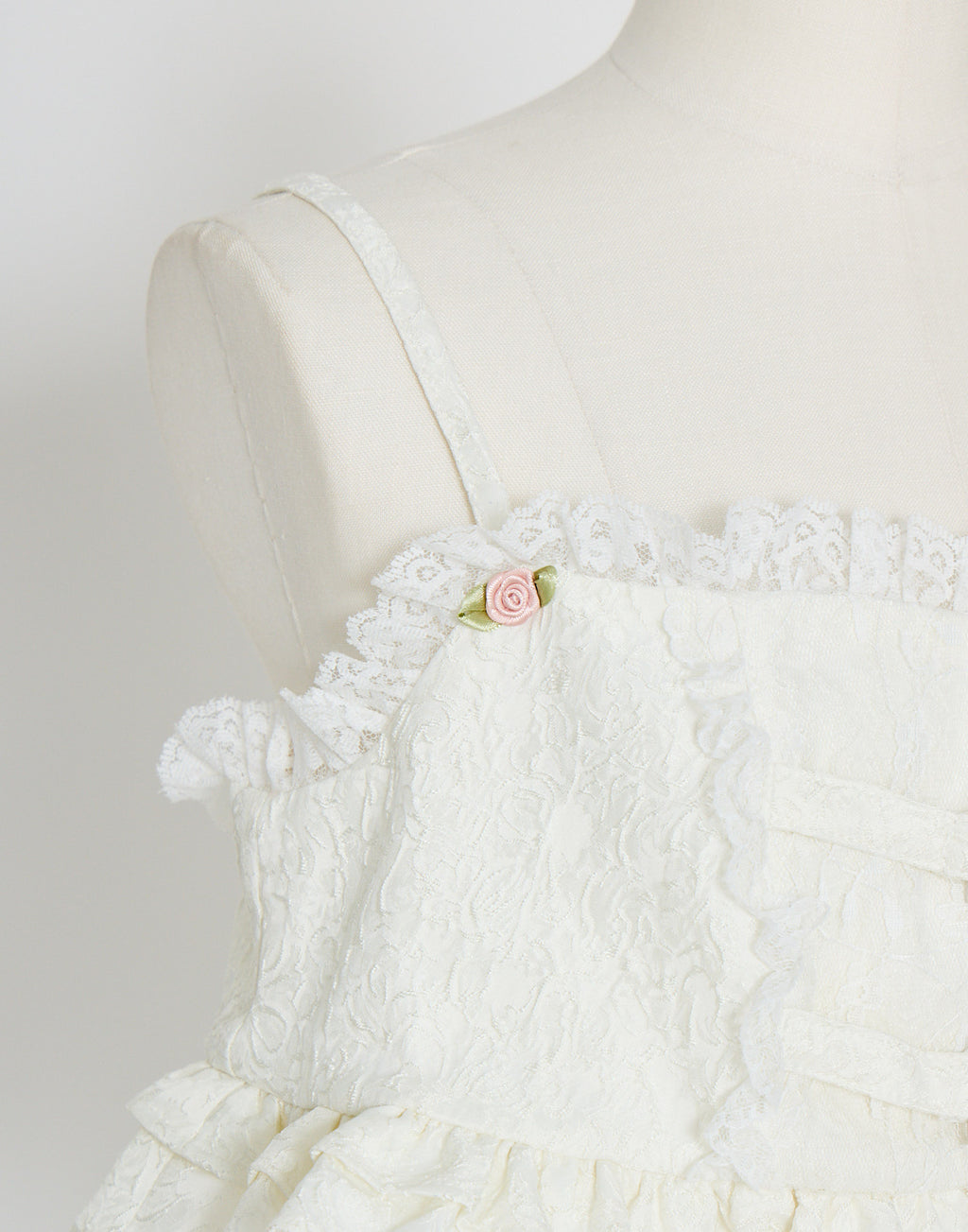 Lolime frill rose jacquard bustier