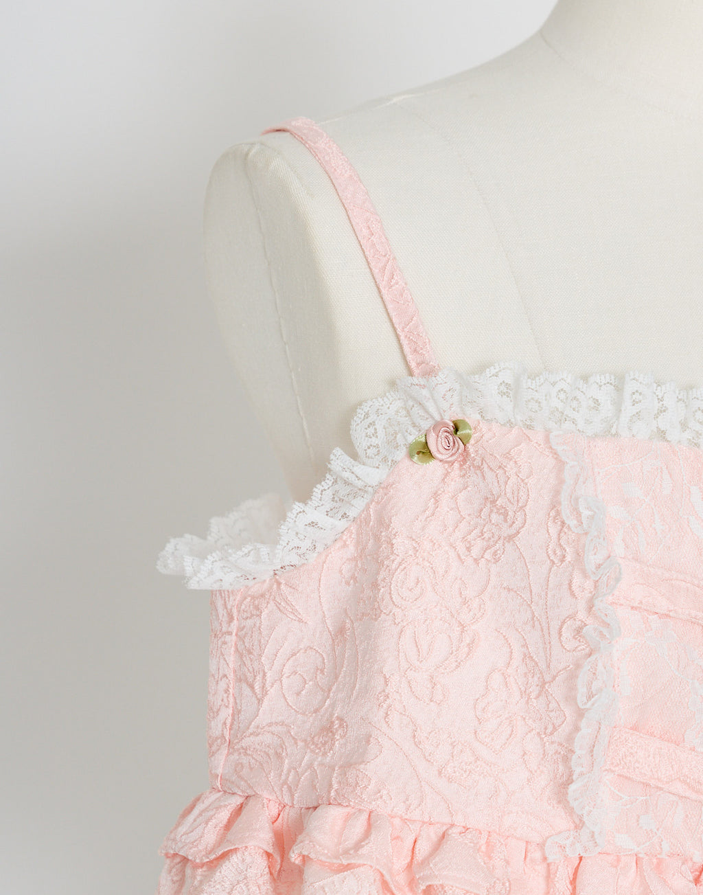 Lolime frill rose jacquard bustier