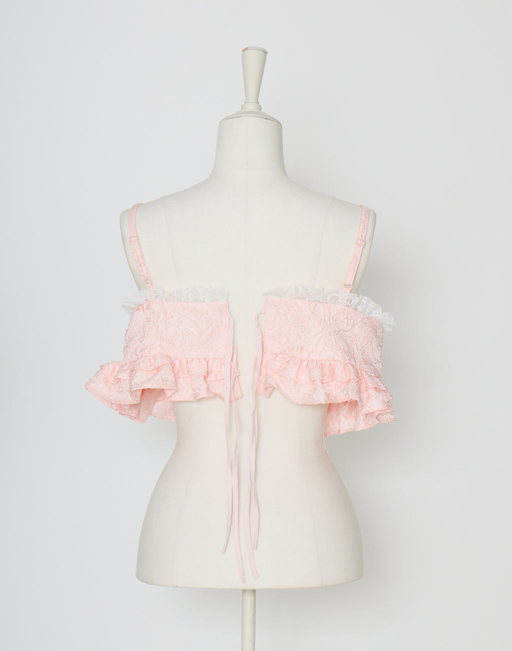 Lolime frill rose jacquard bustier