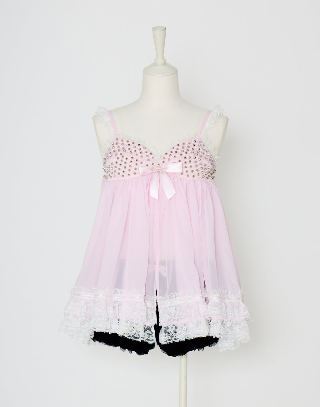 AVENCHUMU Lace & studs babydoll
