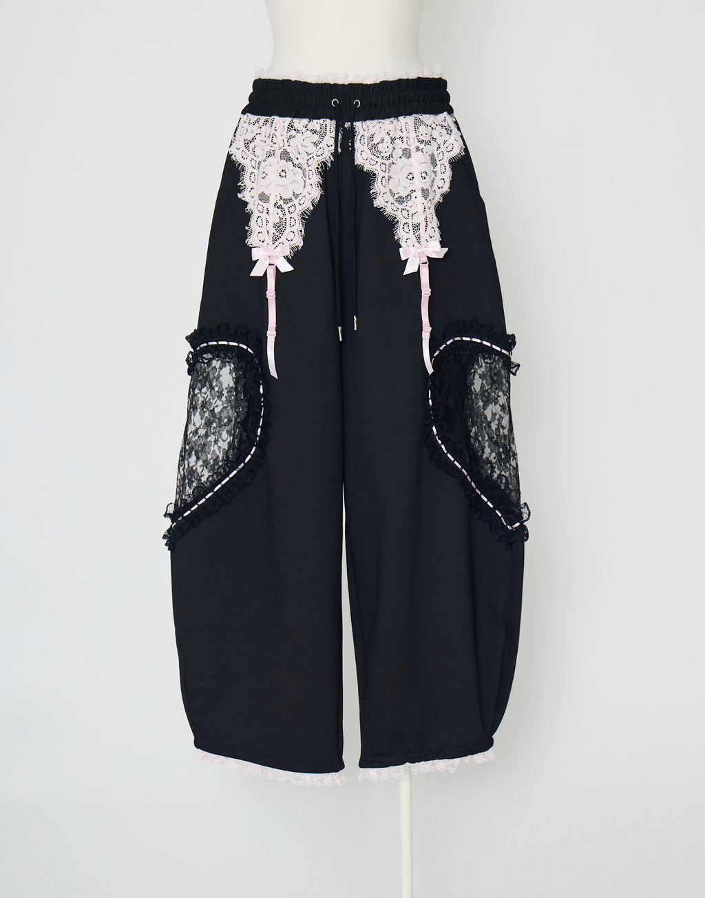 AVENCHUMU Lace hearts garter sweat pants