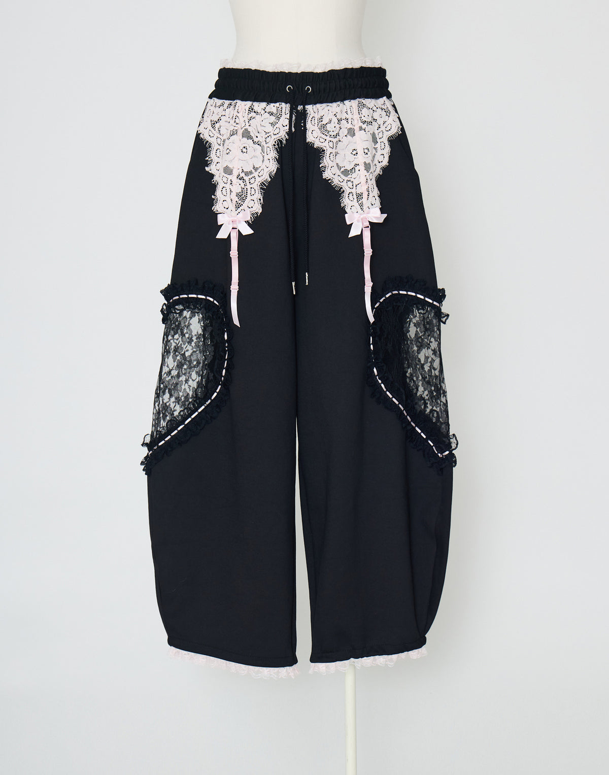 AVENCHUMU Lace hearts garter sweat pants