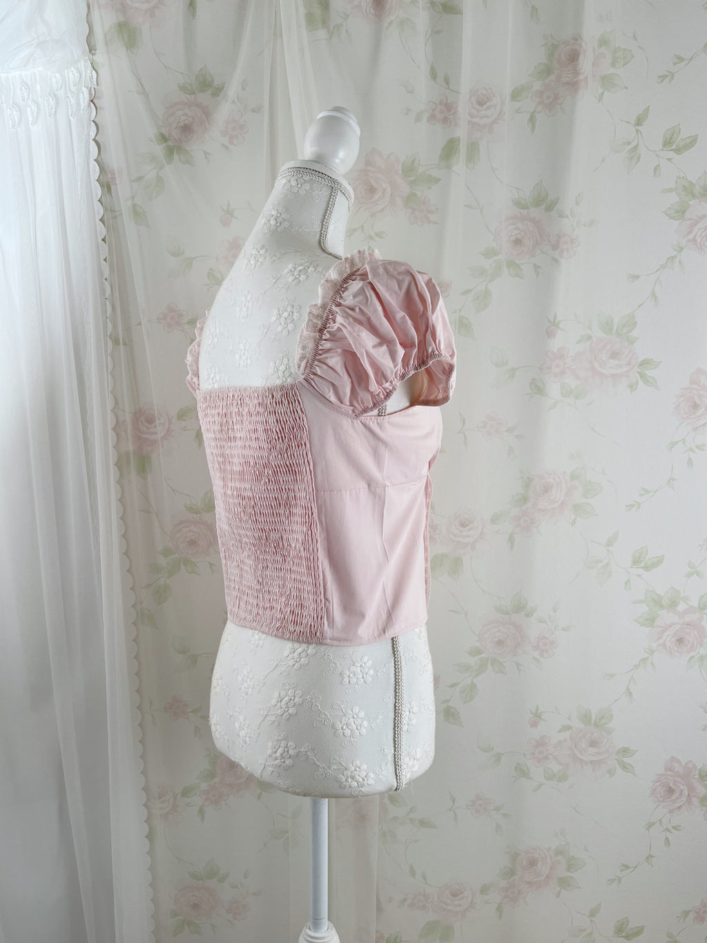 Double String Baby Cotton Blouse (Pink)