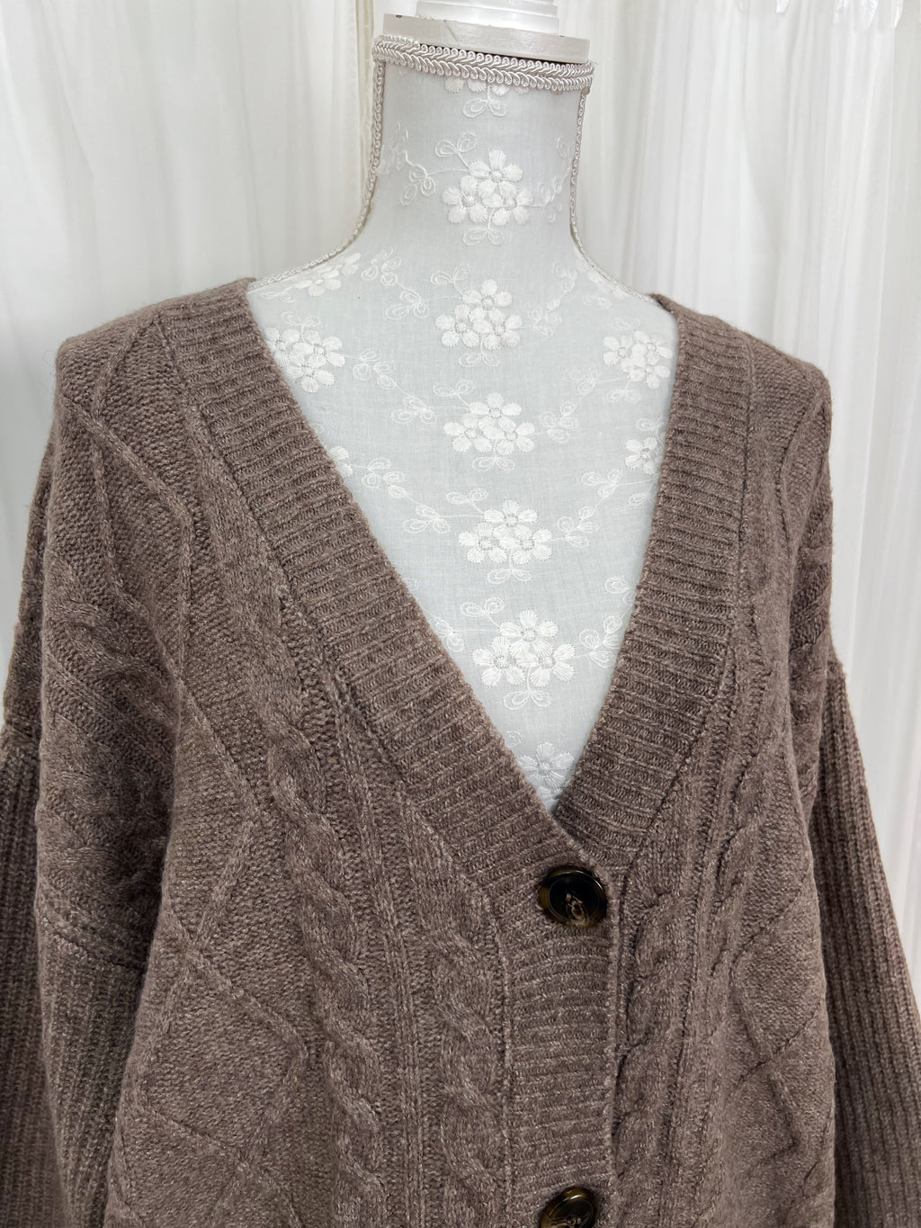 Oversized Soft Cardigan (Chocolate)