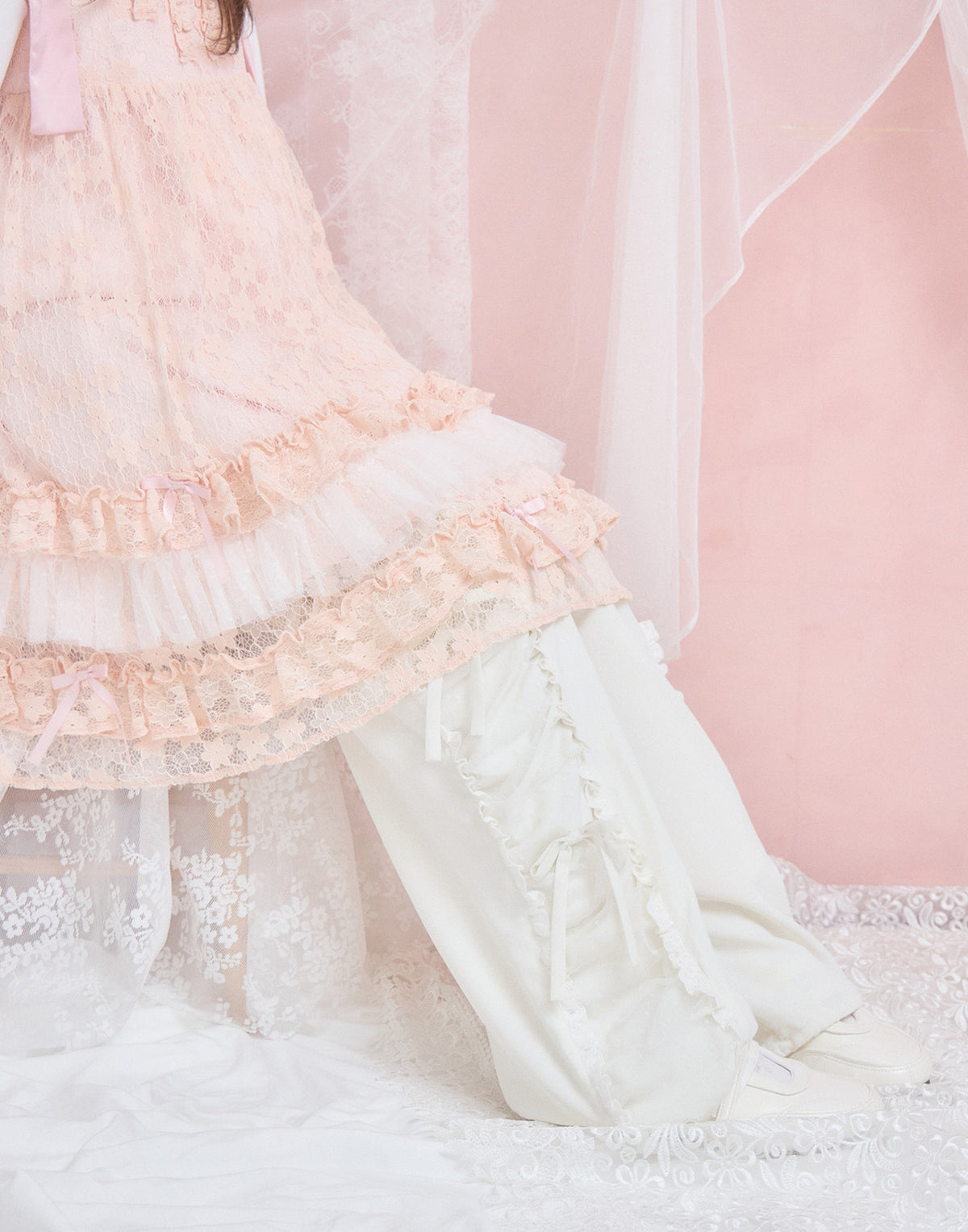 Lolime ribbon string pants