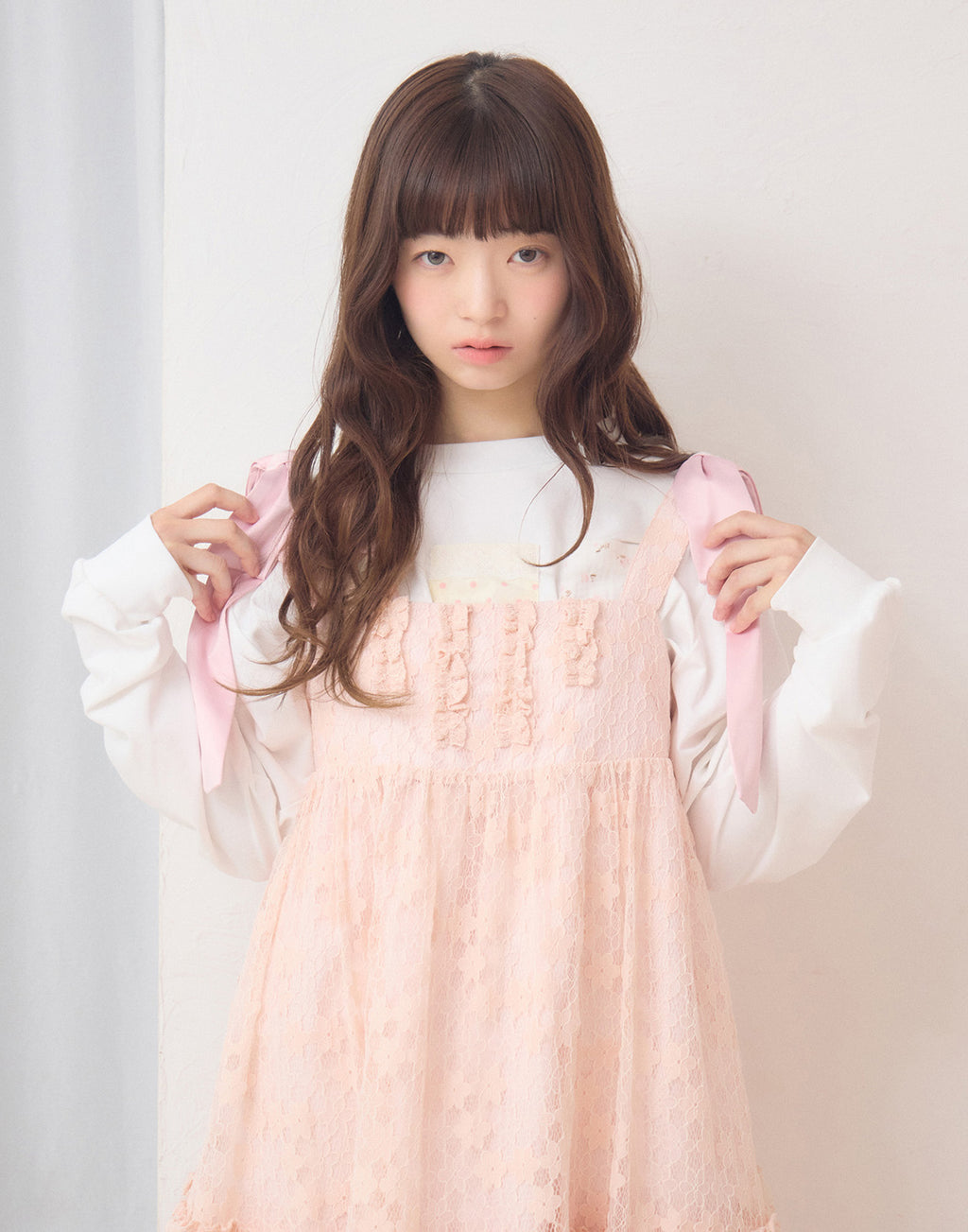 Lolime satin ribbon lace mini dress