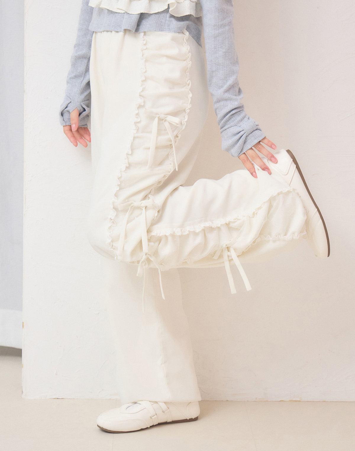 Lolime ribbon string pants