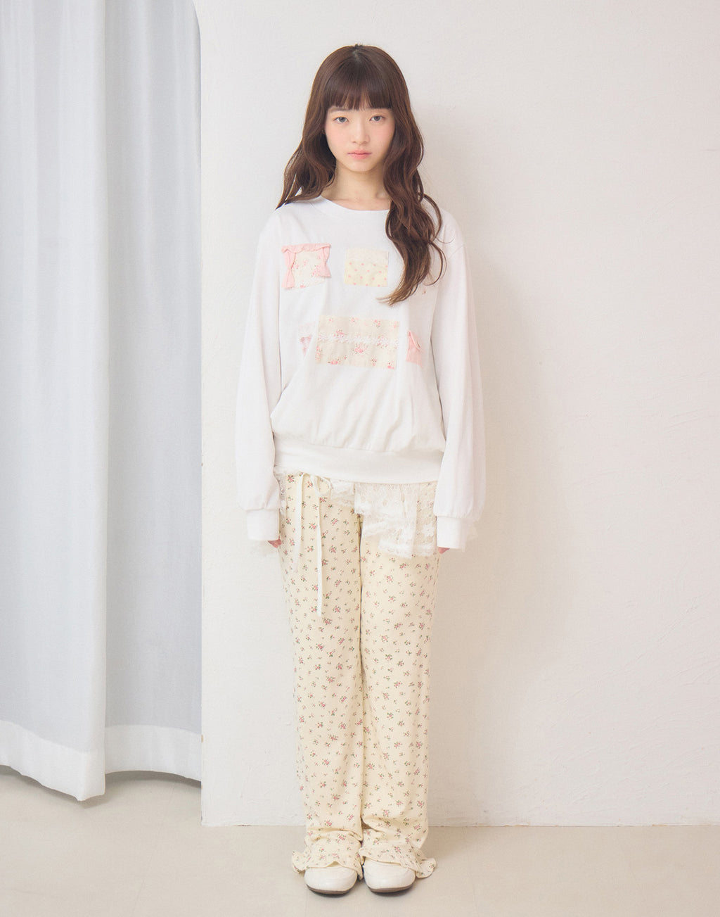 Lolime patchwork pockets sweatshirt