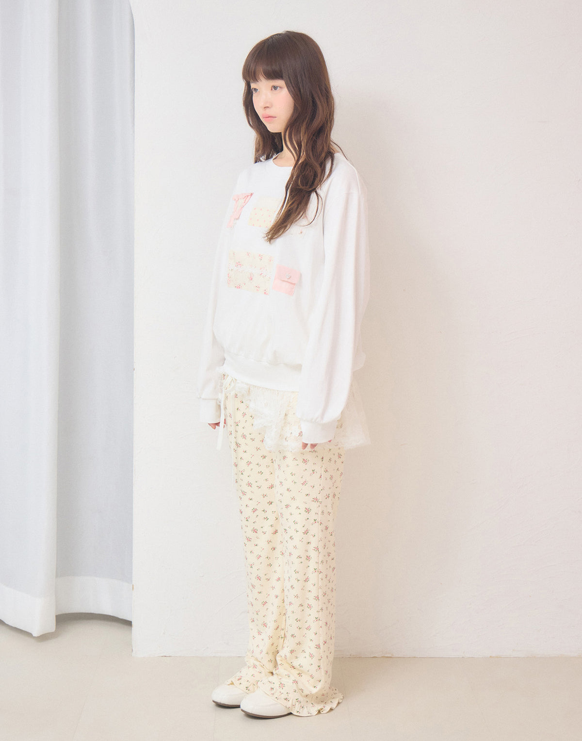 Lolime patchwork pockets sweatshirt