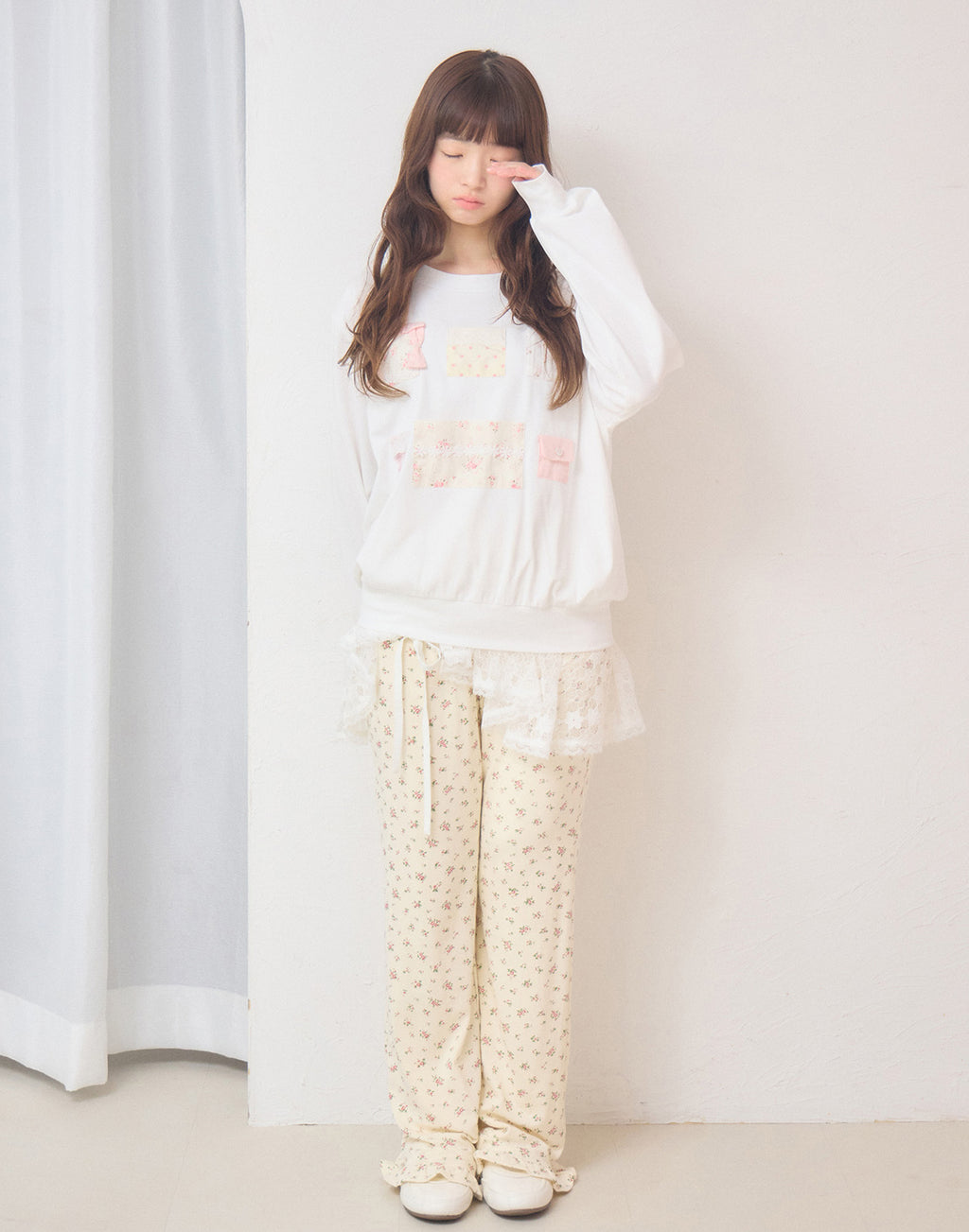 Lolime patchwork pockets sweatshirt