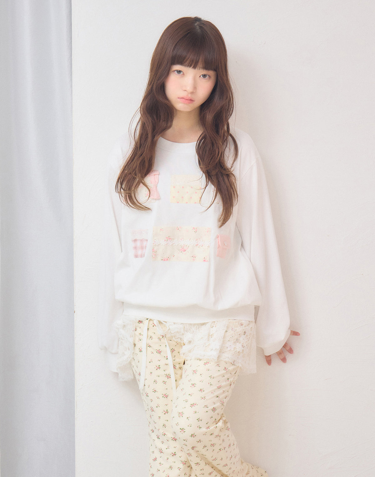 Lolime lace layered floral pants