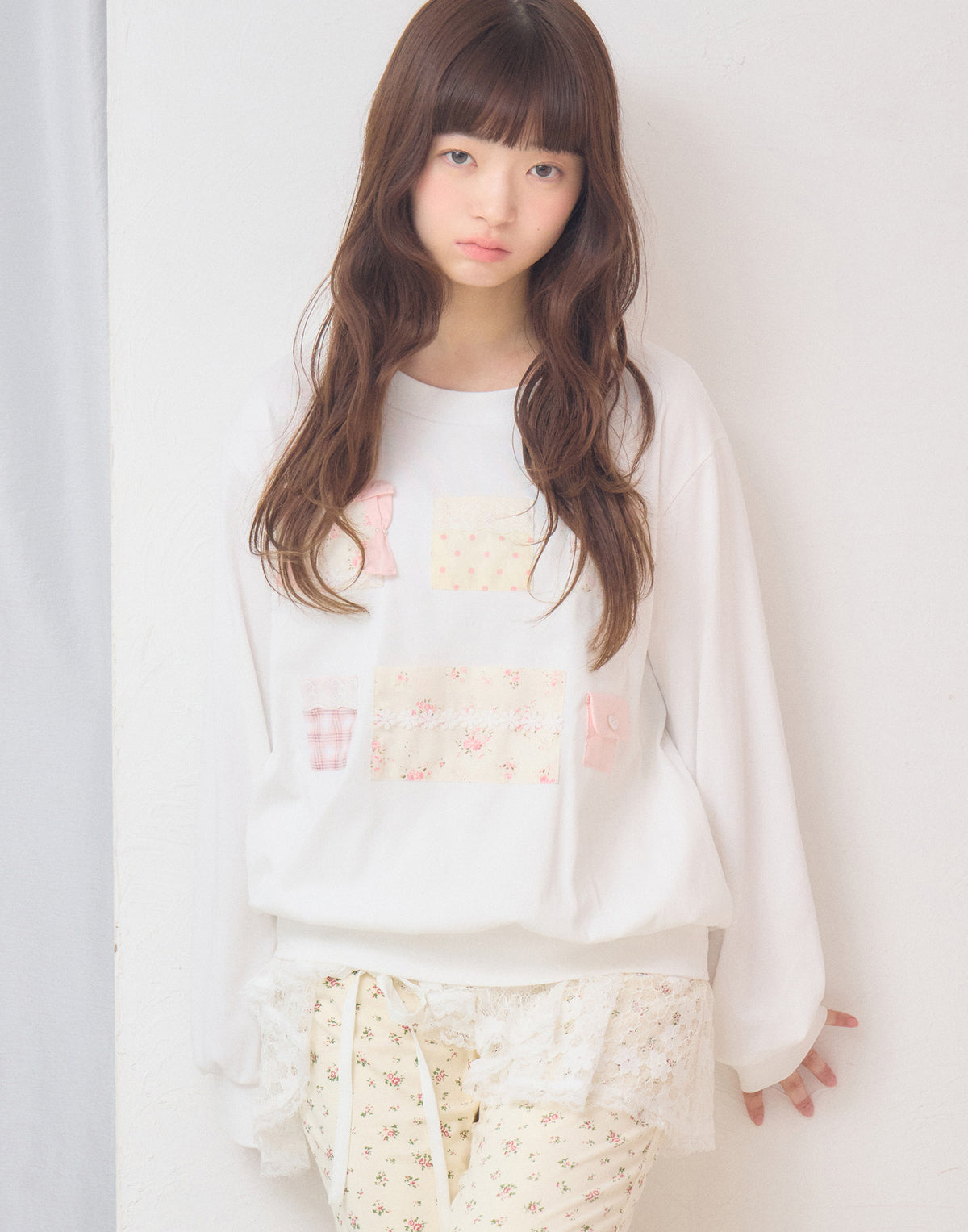 Lolime patchwork pockets sweatshirt