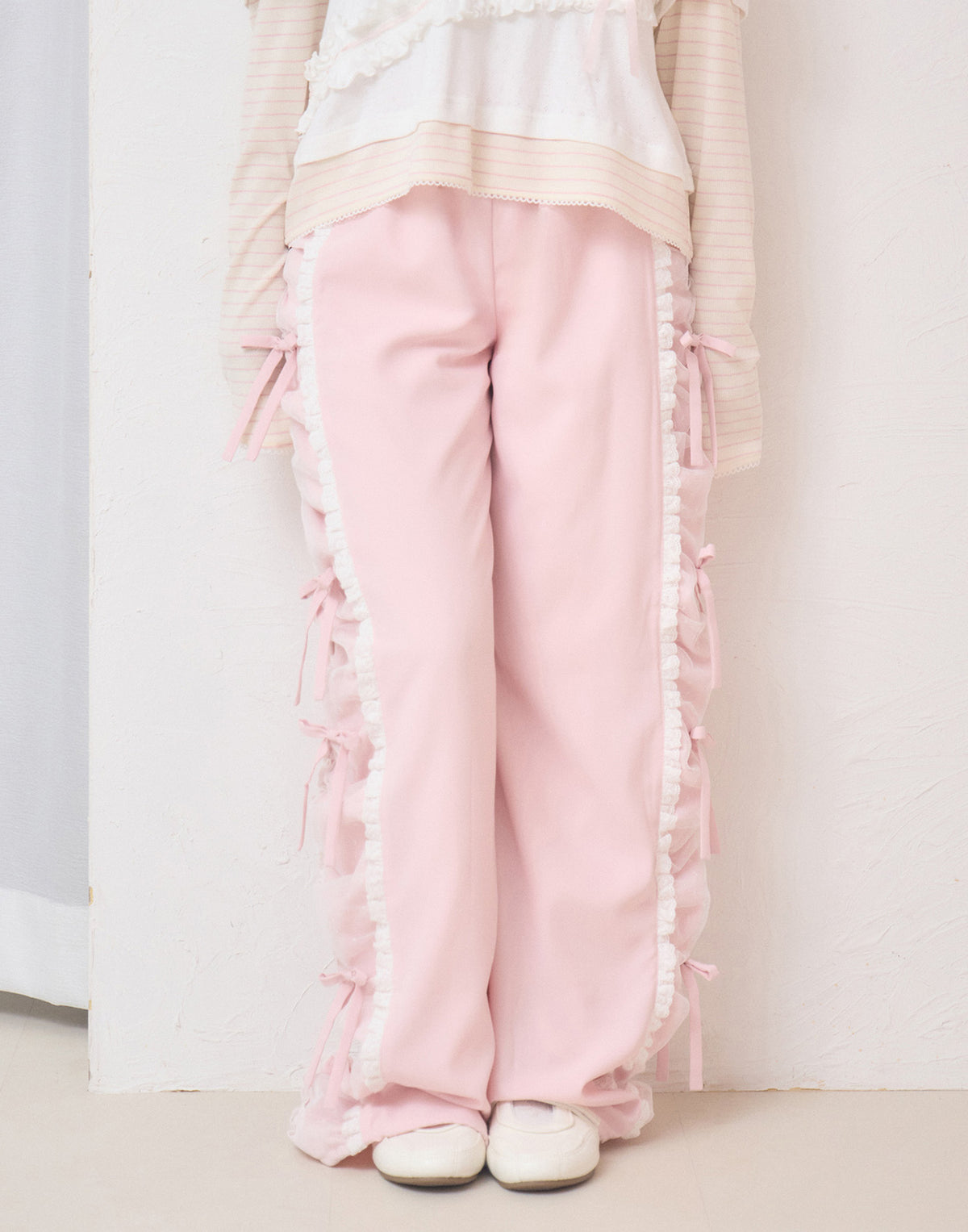 Lolime ribbon string pants