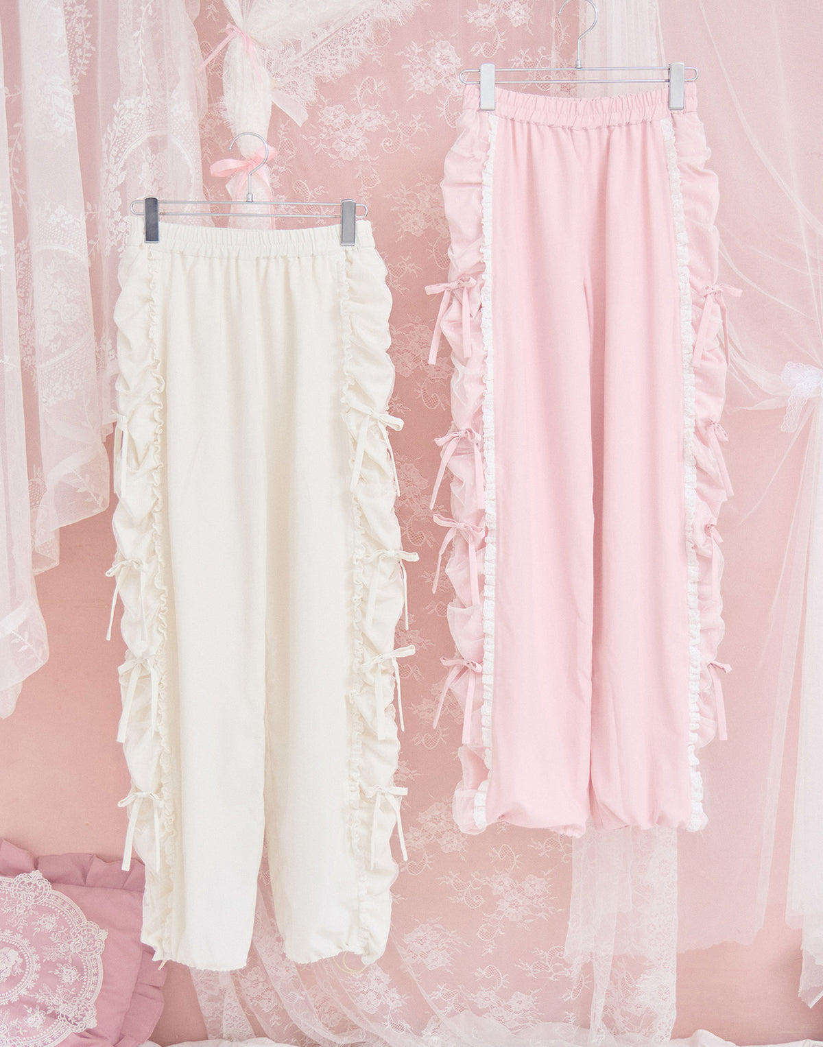 Lolime ribbon string pants