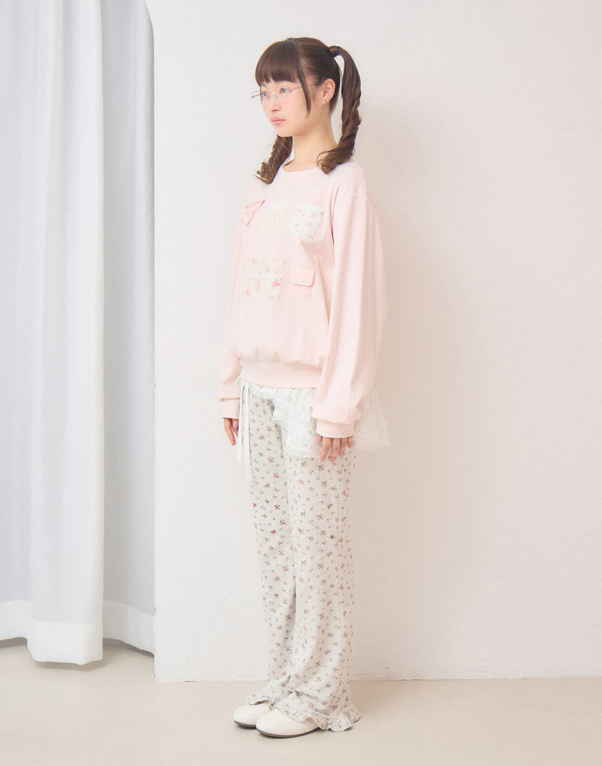 Lolime patchwork pockets sweatshirt