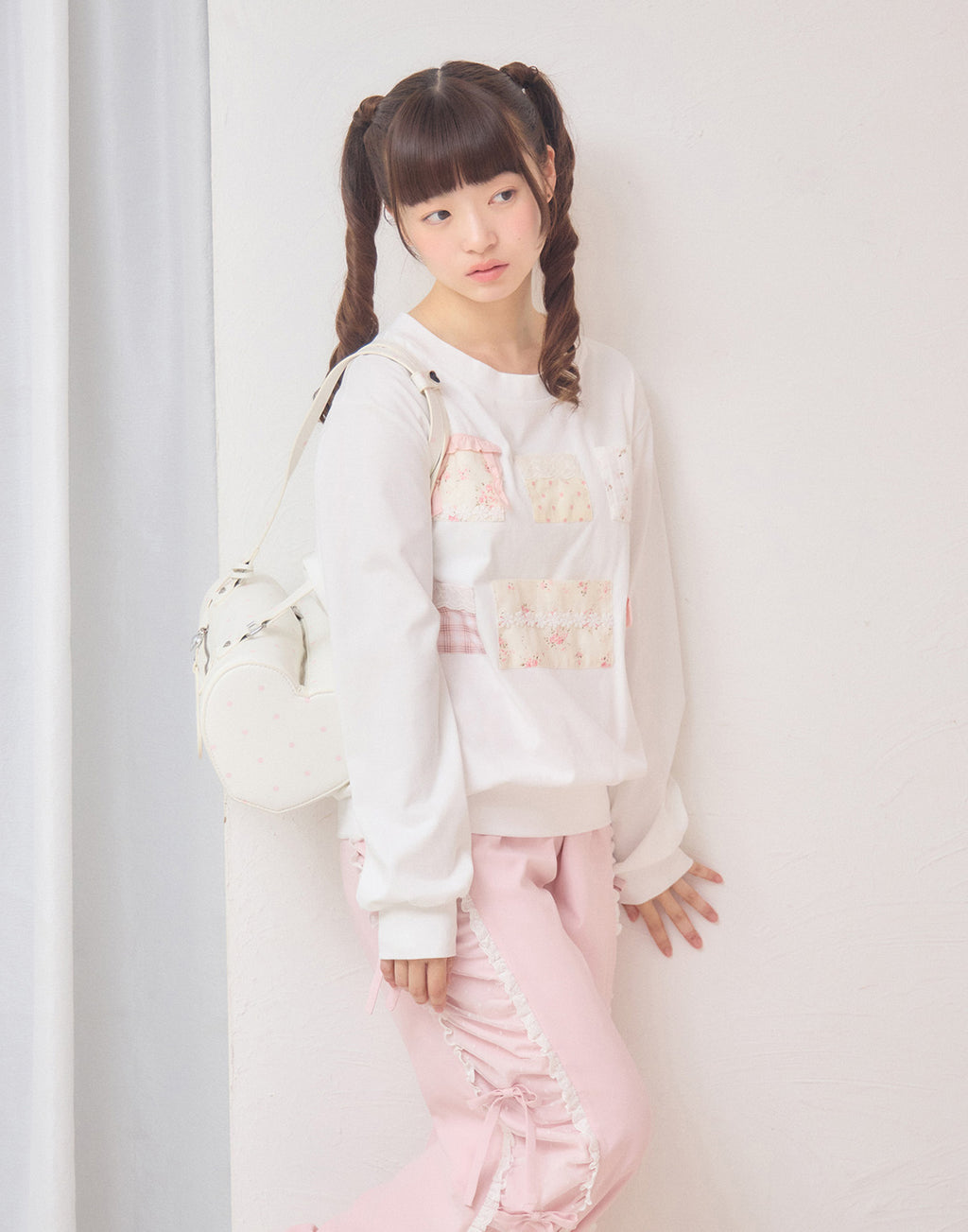 Lolime patchwork pockets sweatshirt