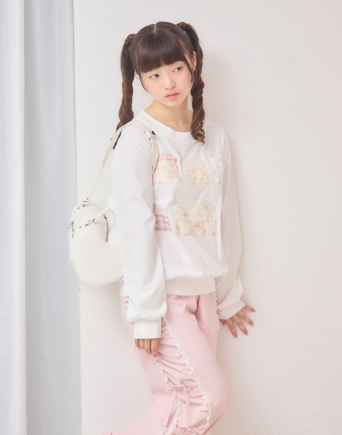 Lolime patchwork pockets sweatshirt