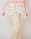 Lolime lace layered floral pants