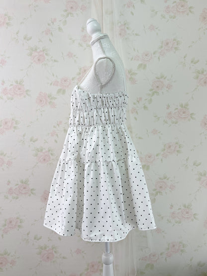 Coca Polka Dot Crispy Fabric Dress