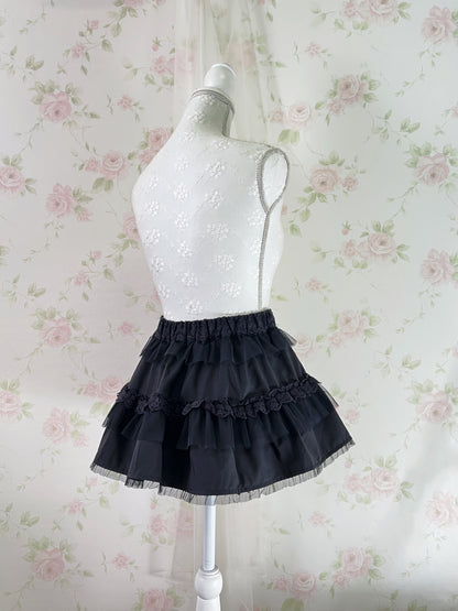 GRL Tulle Lace Shoujo Skirt (Black)