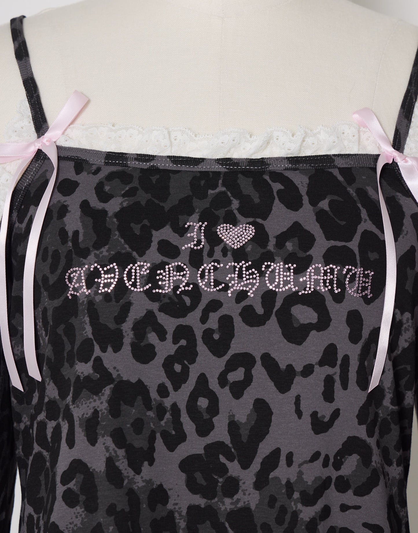 AVENCHUMU Leopard print open shoulder tops