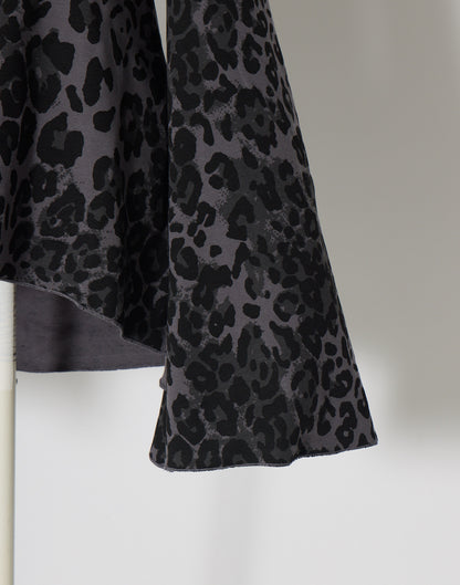 AVENCHUMU Leopard print open shoulder tops