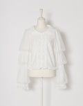 mellfy memory Whip sleeve Ribbon Blouse