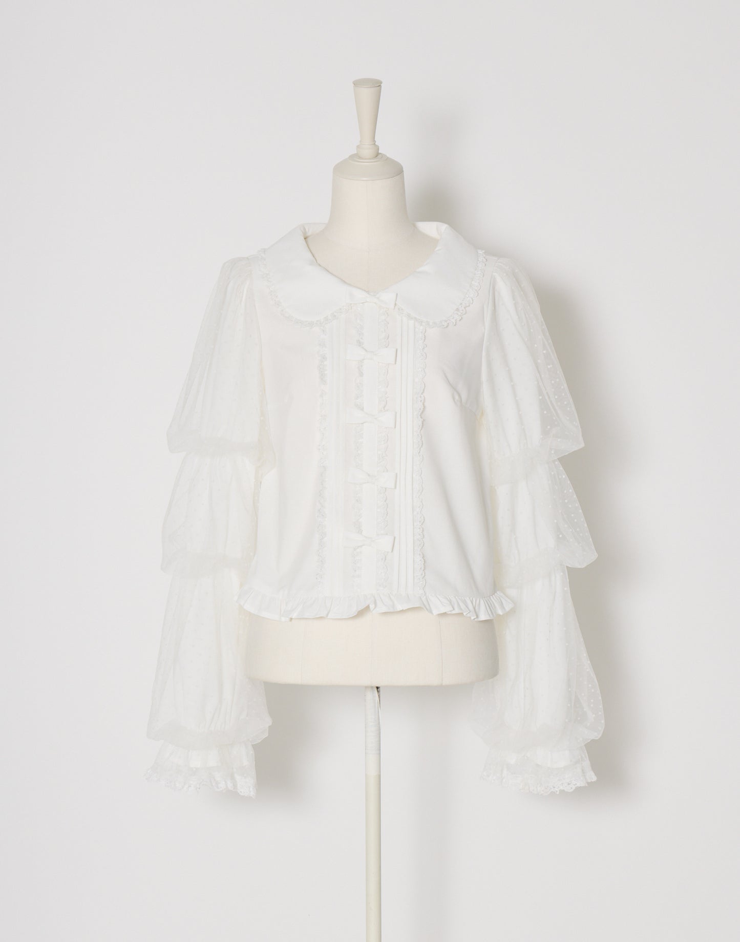 mellfy memory Whip sleeve Ribbon Blouse