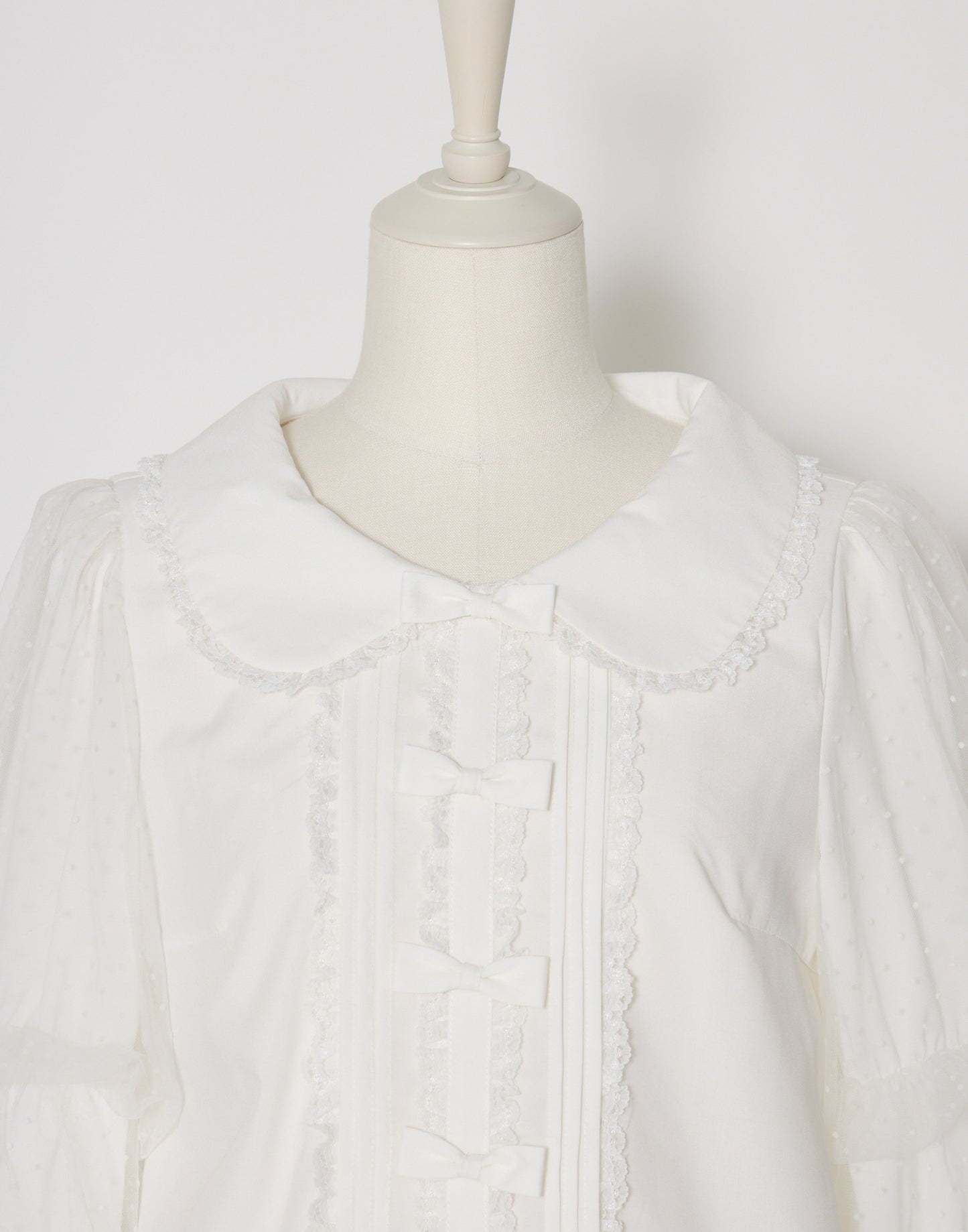 mellfy memory Whip sleeve Ribbon Blouse