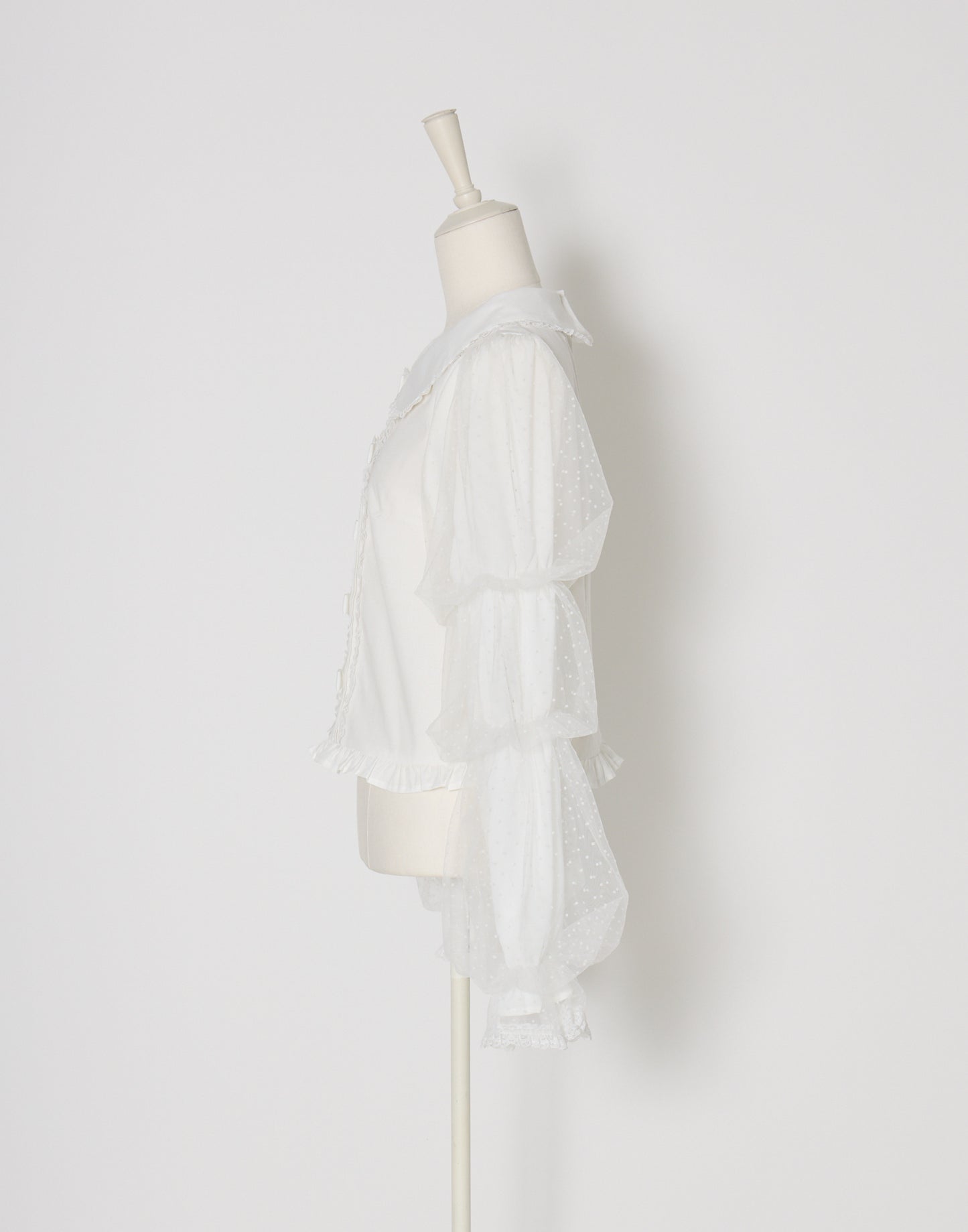 mellfy memory Whip sleeve Ribbon Blouse