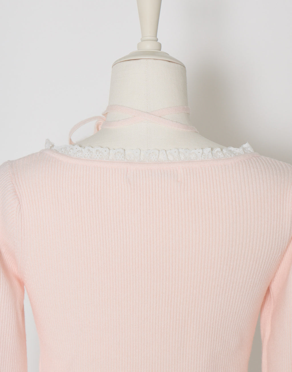 mellfy memory Ribbon Pompom Choker Angel knit