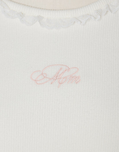 mellfy memory Feather Lace layered puff tops