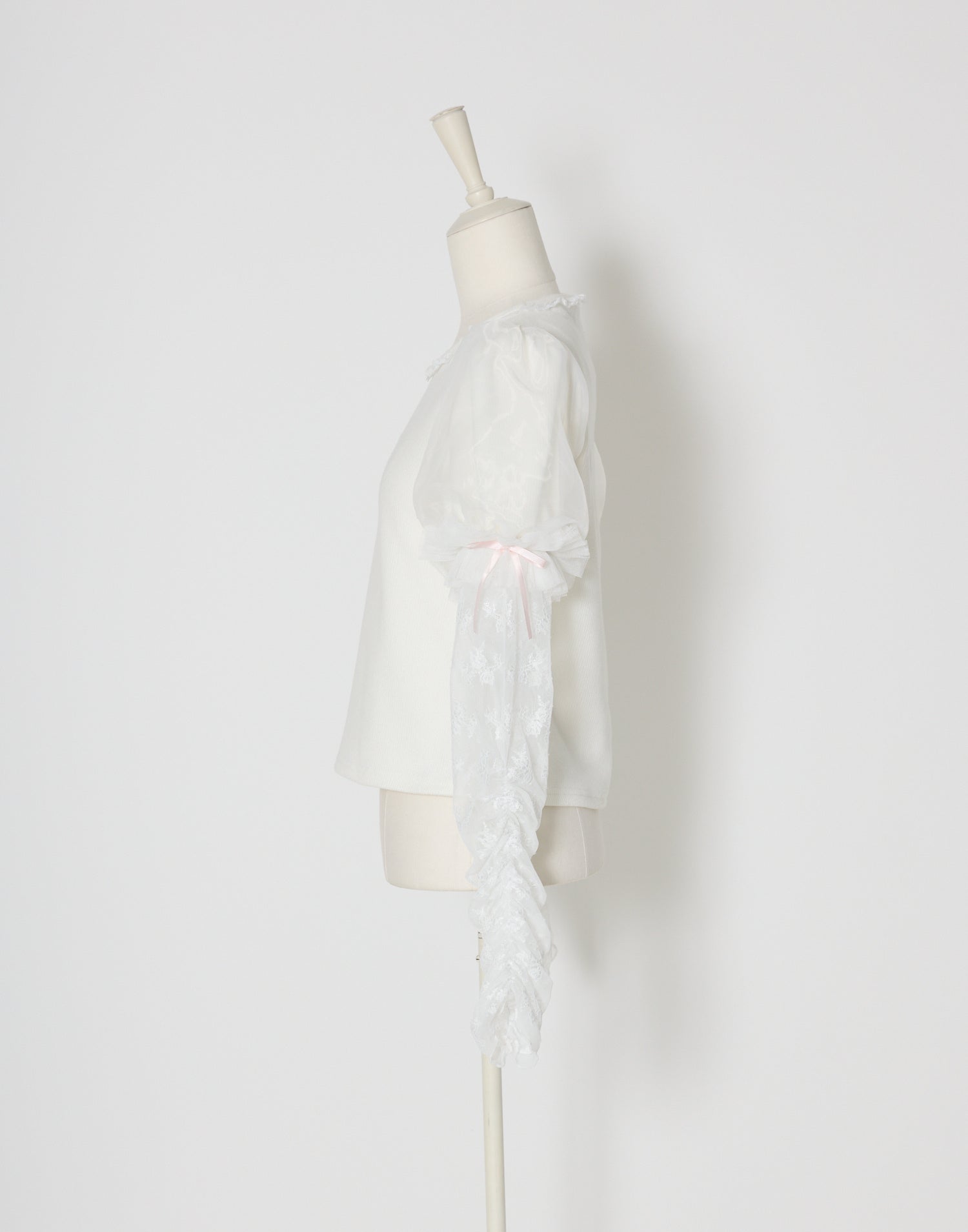 mellfy memory Feather Lace layered puff tops