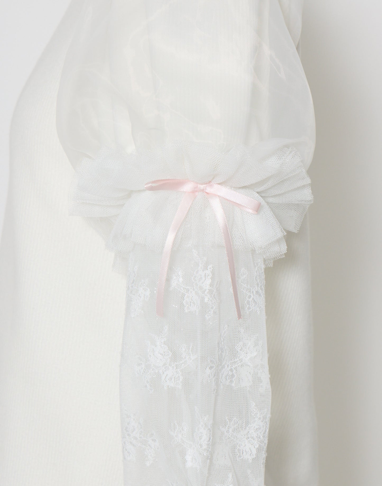 mellfy memory Feather Lace layered puff tops