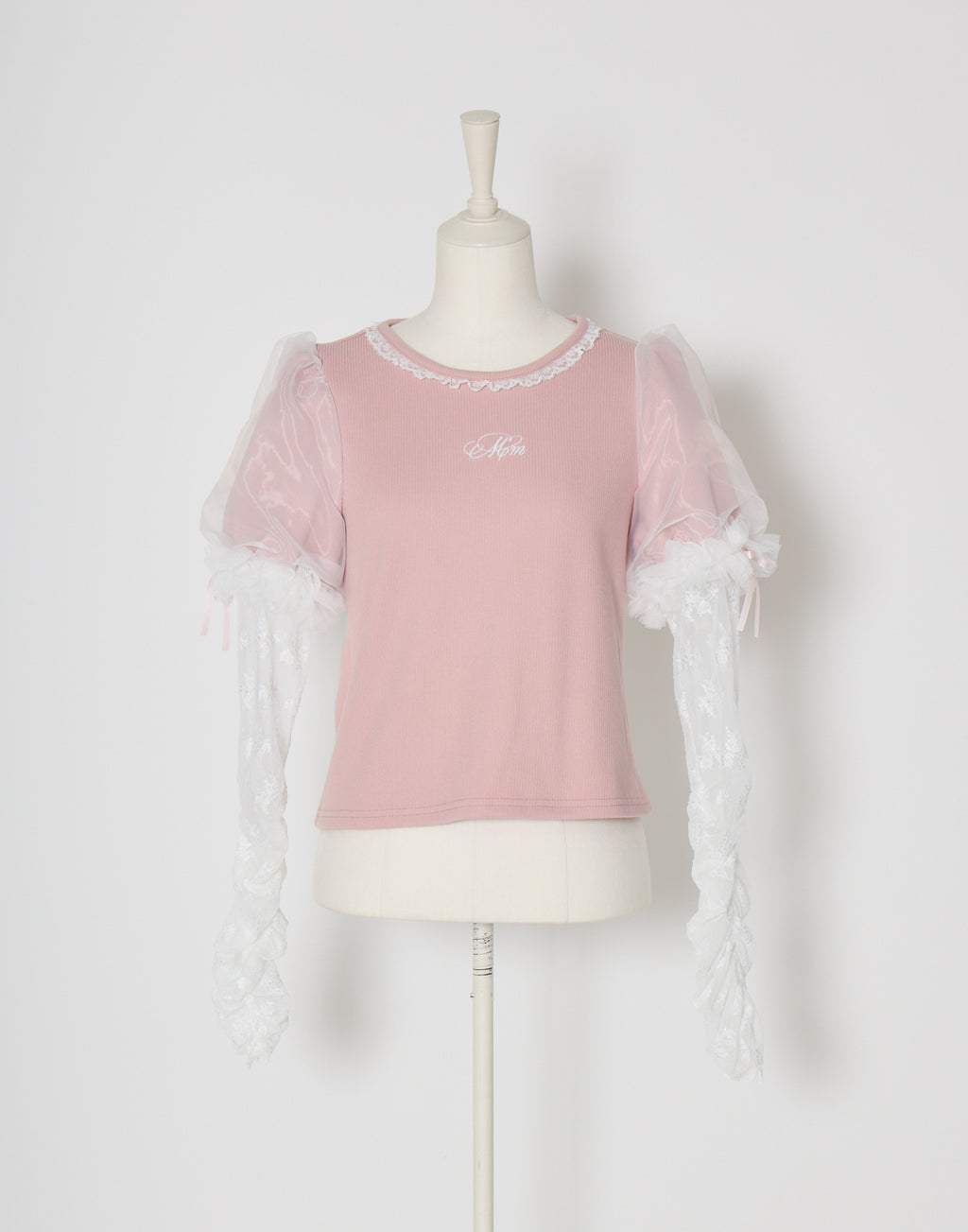mellfy memory Feather Lace layered puff tops
