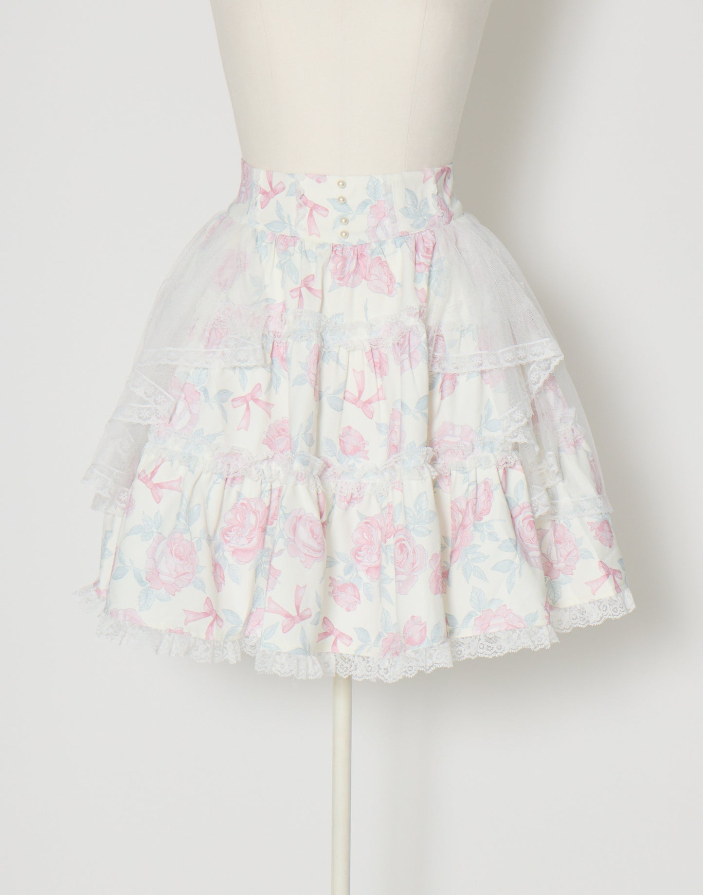 mellfy memory Rosy Flora tulle Veil Skirt