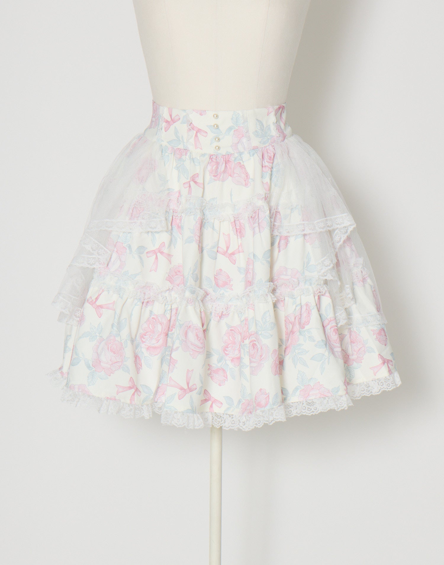 mellfy memory Rosy Flora tulle Veil Skirt
