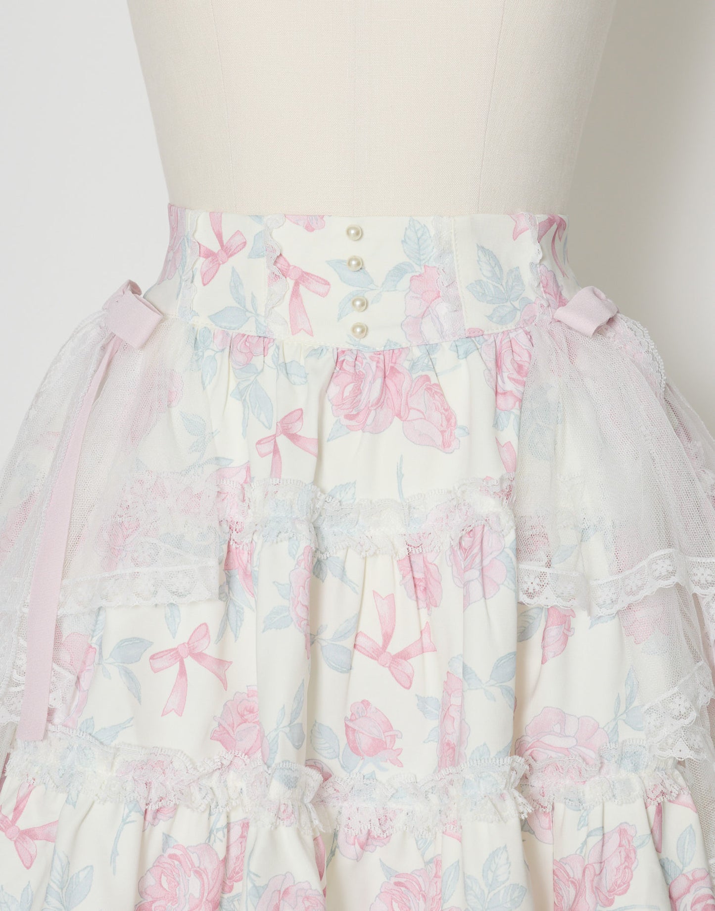 mellfy memory Rosy Flora tulle Veil Skirt