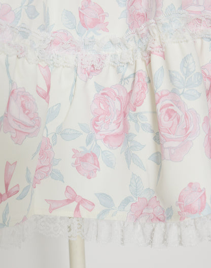 mellfy memory Rosy Flora tulle Veil Skirt