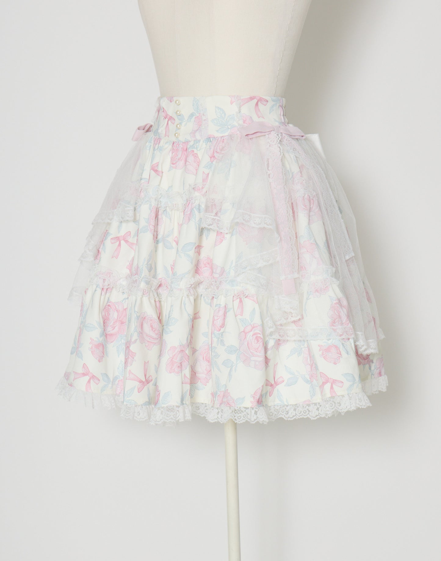 mellfy memory Rosy Flora tulle Veil Skirt