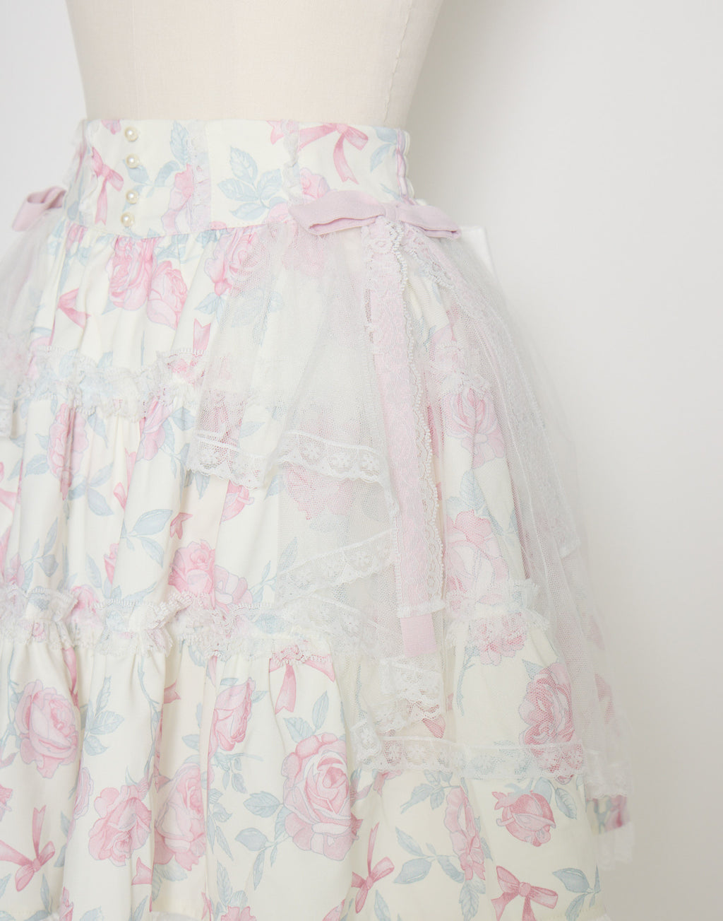 mellfy memory Rosy Flora tulle Veil Skirt
