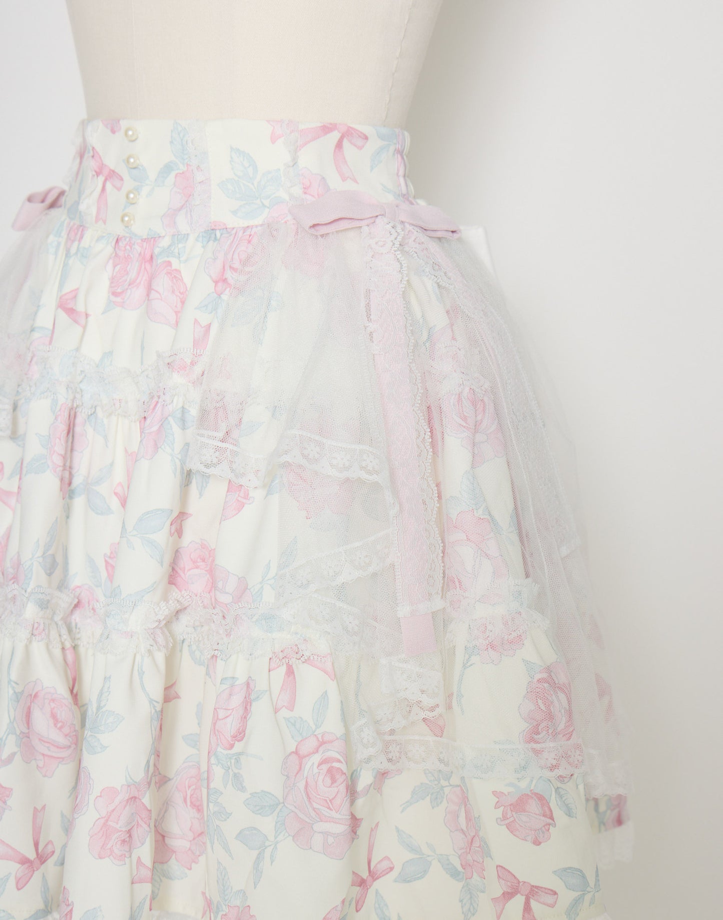 mellfy memory Rosy Flora tulle Veil Skirt