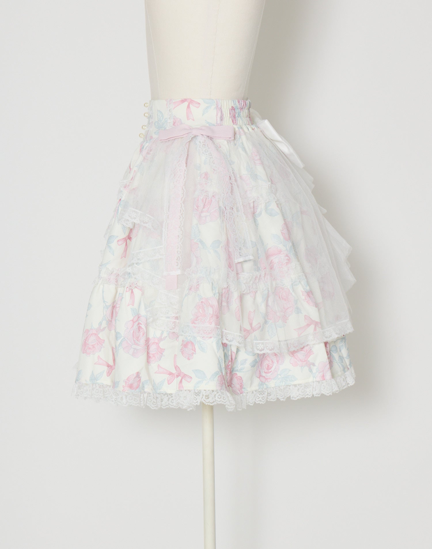 mellfy memory Rosy Flora tulle Veil Skirt