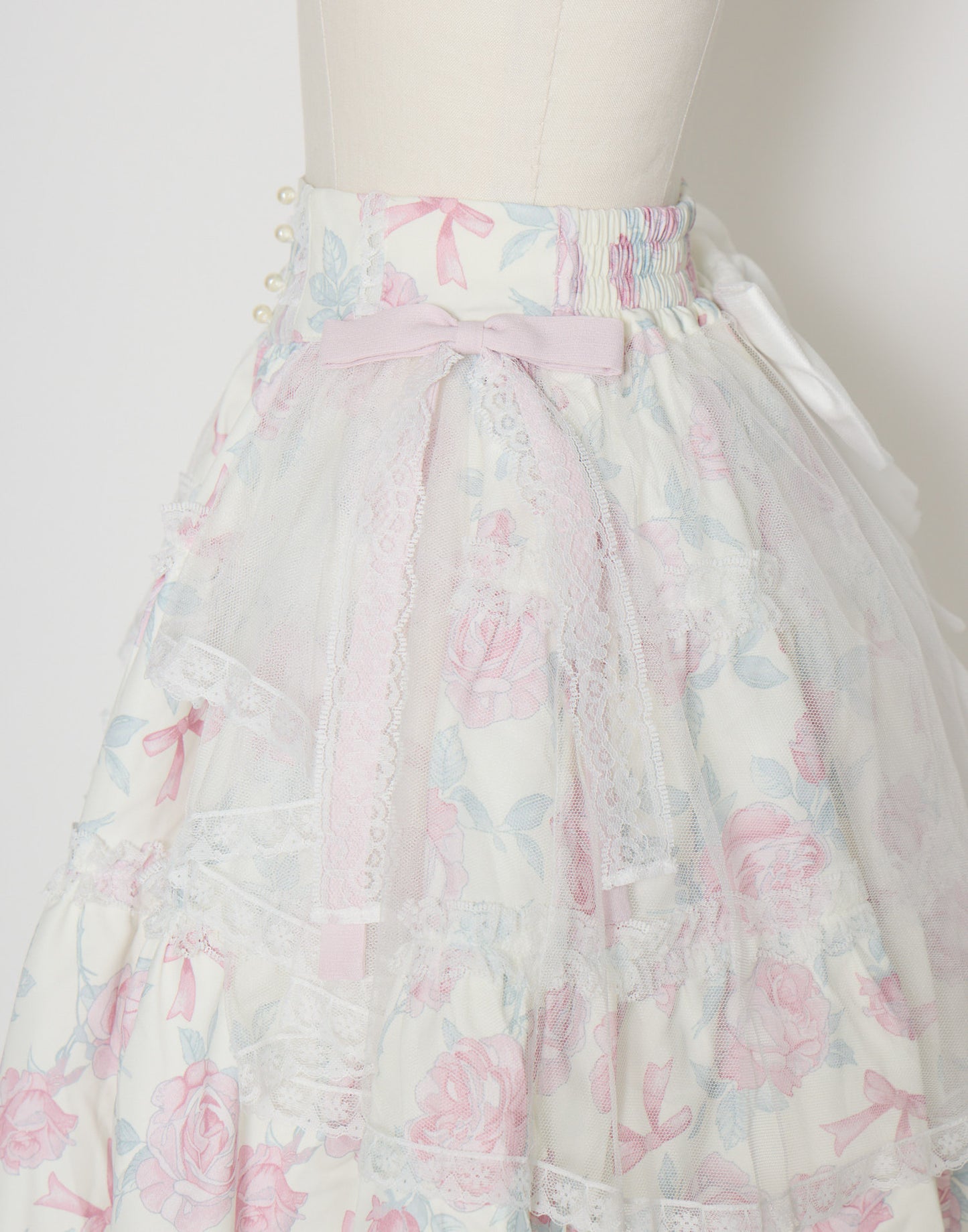 mellfy memory Rosy Flora tulle Veil Skirt