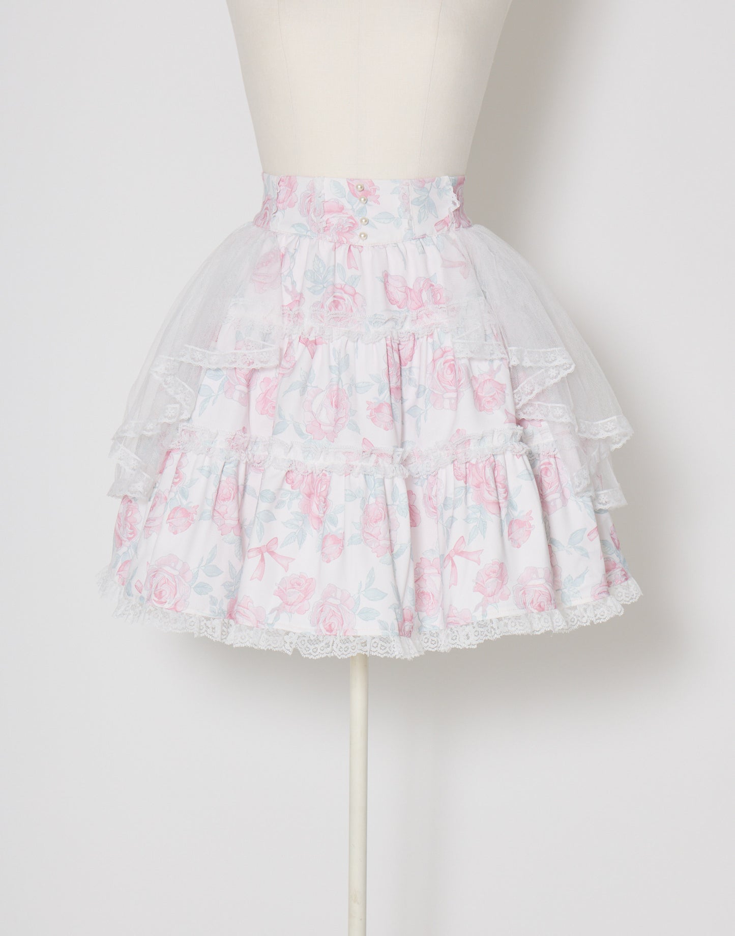 mellfy memory Rosy Flora tulle Veil Skirt