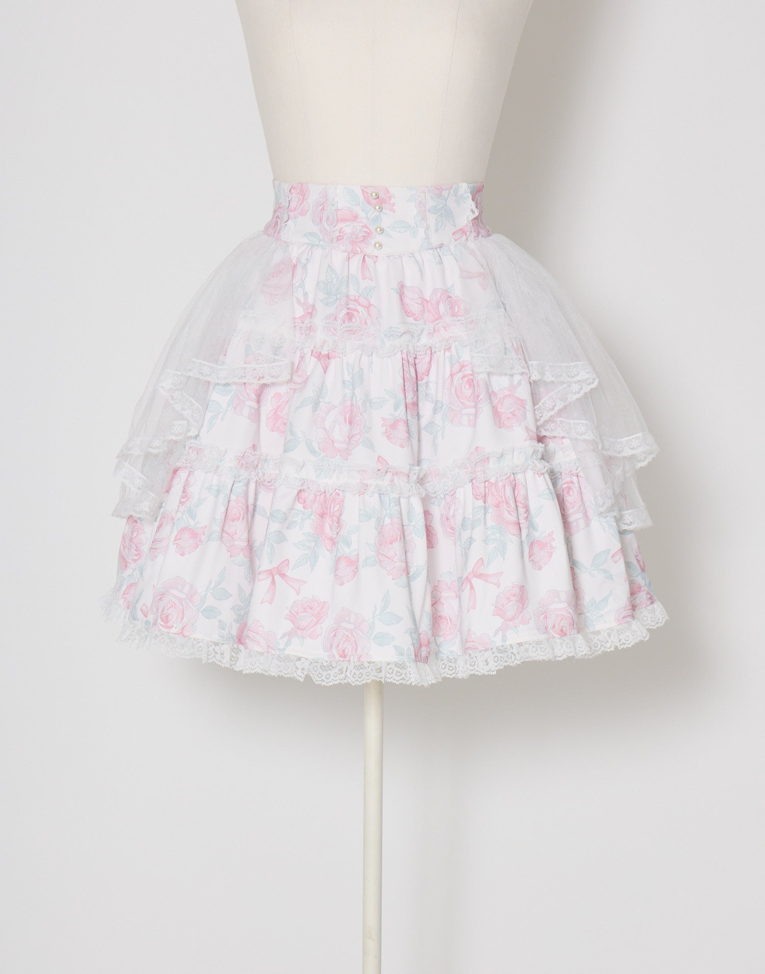 mellfy memory Rosy Flora tulle Veil Skirt