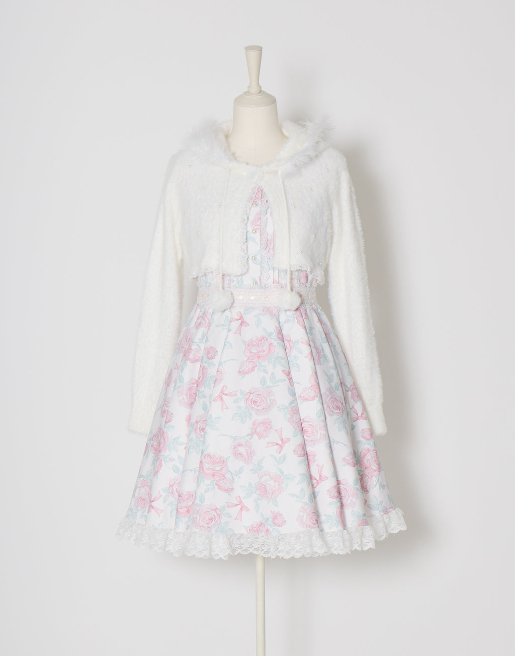 mellfy memory Fluffy pom-pom Angel hoodie cardigan