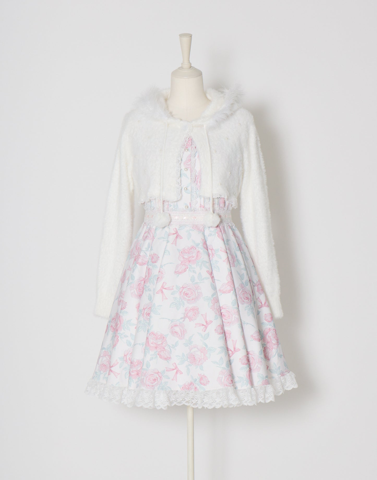 mellfy memory Fluffy pom-pom Angel hoodie cardigan