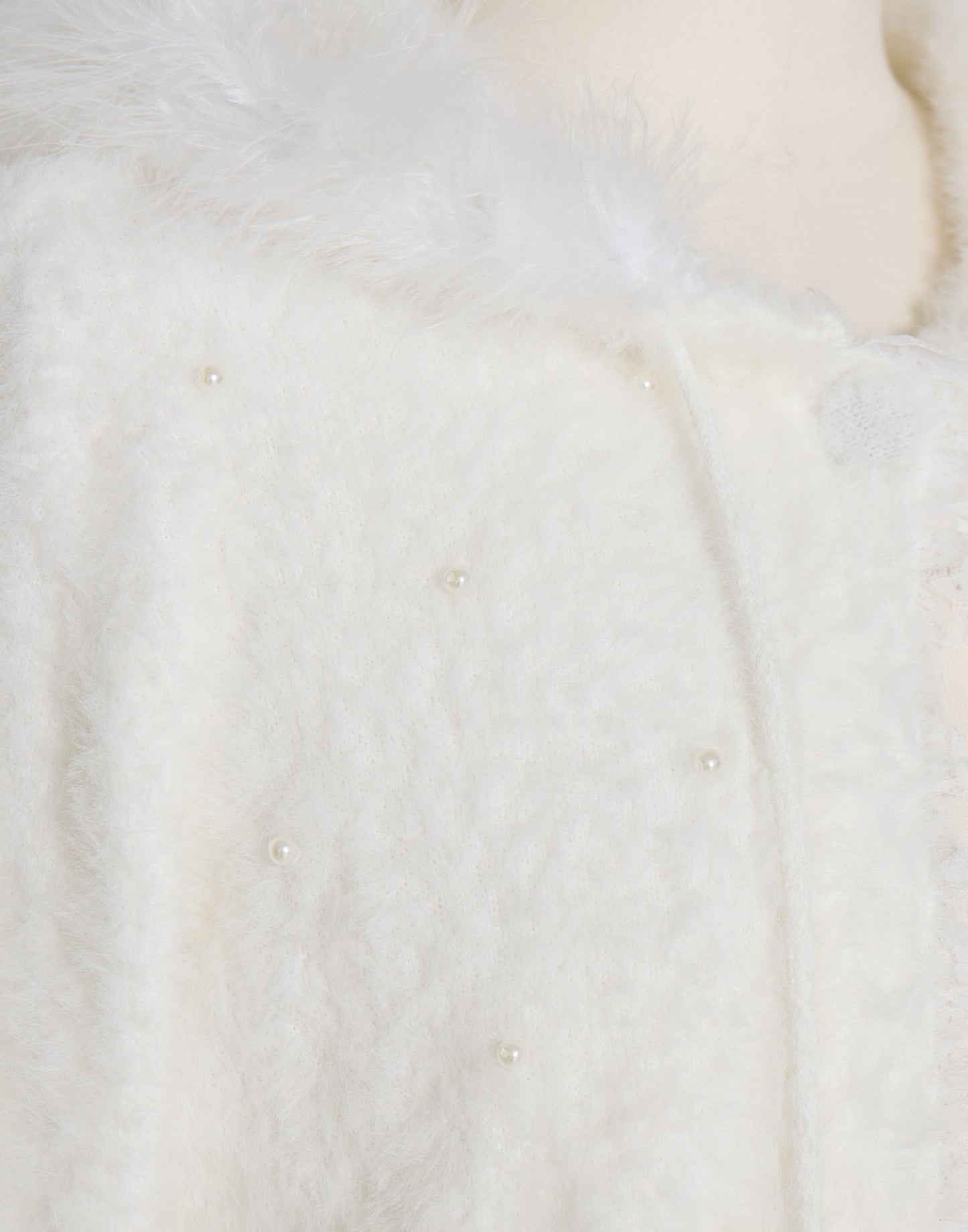 mellfy memory Fluffy pom-pom Angel hoodie cardigan